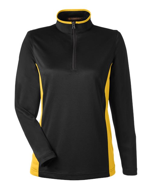 Women's Flash Snag Protection Plus IL Colorblock Quarter-Zip Pullover - Black/ Sunray Yellow
