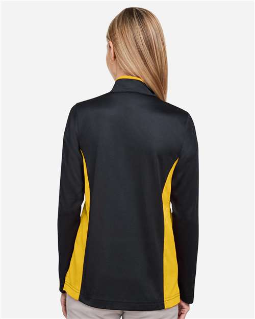 Women's Flash Snag Protection Plus IL Colorblock Quarter-Zip Pullover - Black/ Sunray Yellow