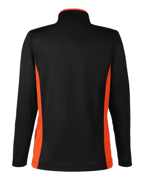 Women's Flash Snag Protection Plus IL Colorblock Quarter-Zip Pullover - Black/ Team Orange