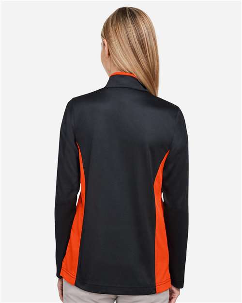 Women's Flash Snag Protection Plus IL Colorblock Quarter-Zip Pullover - Black/ Team Orange