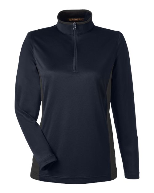 Women's Flash Snag Protection Plus IL Colorblock Quarter-Zip Pullover - Dark Navy/ Dark Charcoal
