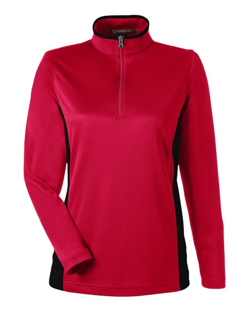 Women's Flash Snag Protection Plus IL Colorblock Quarter-Zip Pullover - Red/ Black