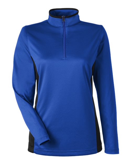 Women's Flash Snag Protection Plus IL Colorblock Quarter-Zip Pullover - True Royal/ Black
