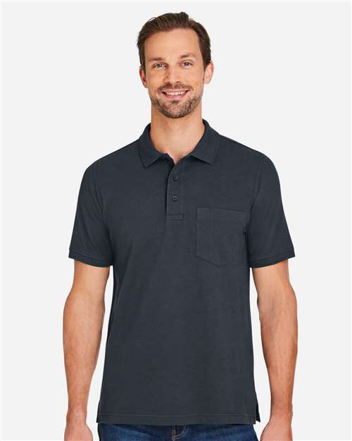 Men's Valiant Cotton Snag Protect Pocket Polo - Dark Charcoal