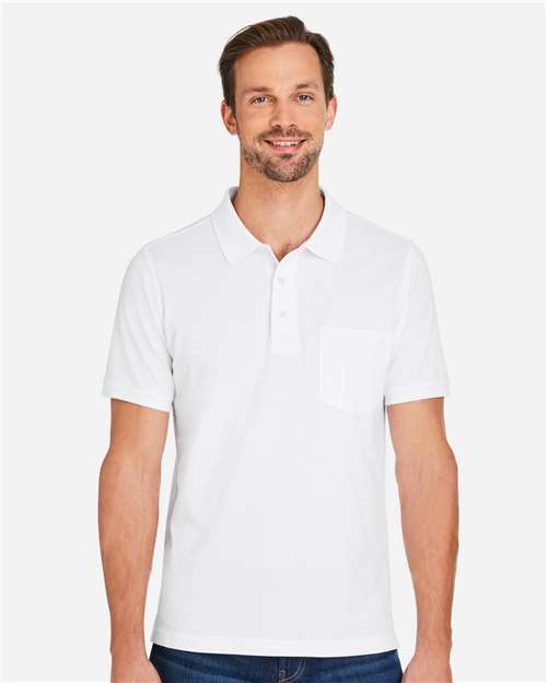 Men's Valiant Cotton Snag Protect Pocket Polo - White