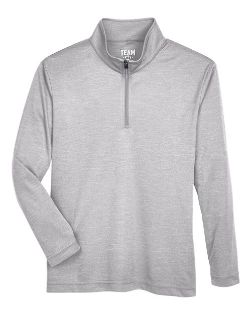 Youth Zone Sonic Heather Performance Quarter-Zip Pullover - Athletic Heather