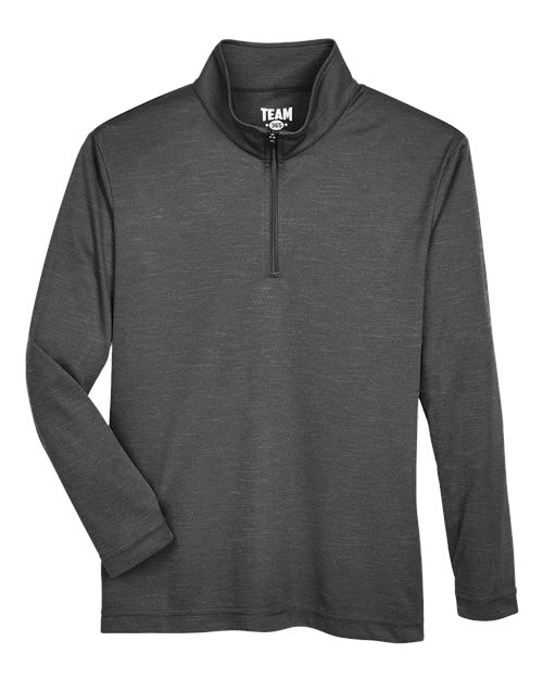 Youth Zone Sonic Heather Performance Quarter-Zip Pullover - Black Heather