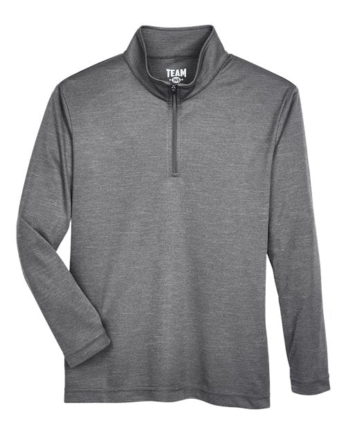 Youth Zone Sonic Heather Performance Quarter-Zip Pullover - Dark Grey Heather