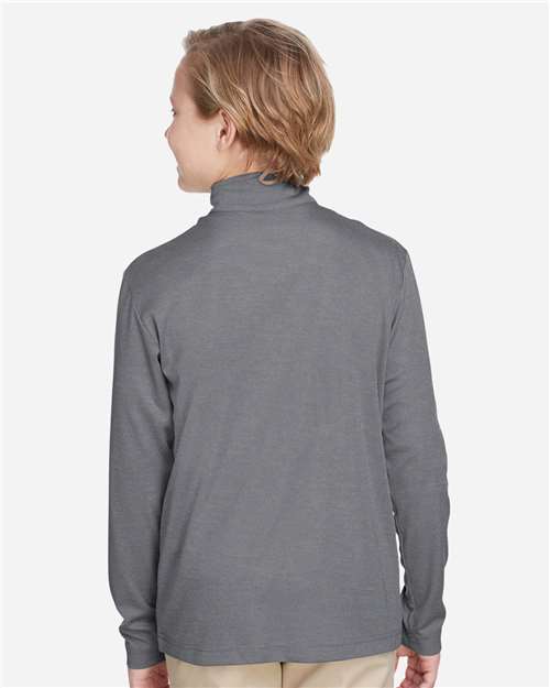 Youth Zone Sonic Heather Performance Quarter-Zip Pullover - Dark Grey Heather
