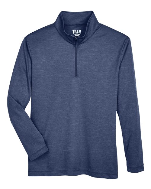 Youth Zone Sonic Heather Performance Quarter-Zip Pullover - Sport Dark Navy Heather