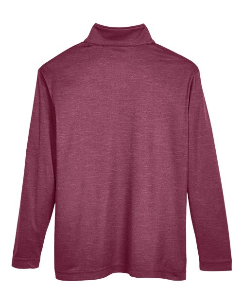 Youth Zone Sonic Heather Performance Quarter-Zip Pullover - Sport Maroon Heather