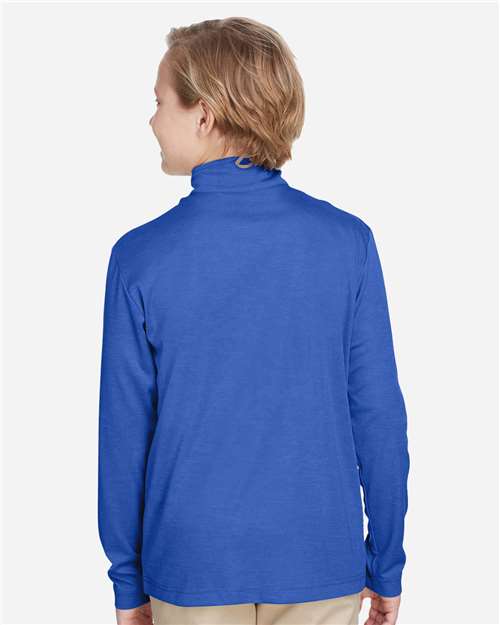 Youth Zone Sonic Heather Performance Quarter-Zip Pullover - Sport Royal Heather