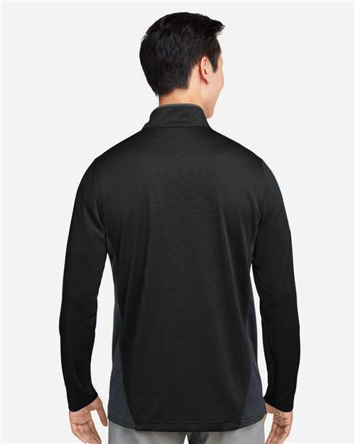 Men's Flash Snag Protection Plus IL Colorblock Quarter-Zip Pullover - Black/ Dark Charcoal
