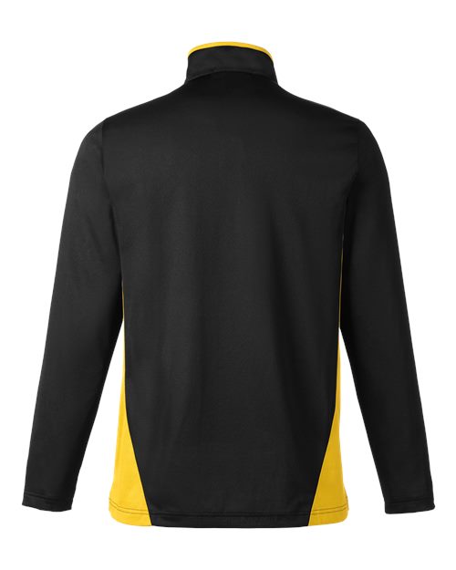 Men's Flash Snag Protection Plus IL Colorblock Quarter-Zip Pullover - Black/ Sunray Yellow