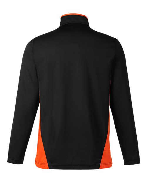 Men's Flash Snag Protection Plus IL Colorblock Quarter-Zip Pullover - Black/ Team Orange