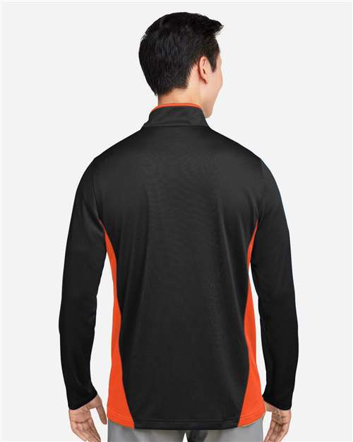 Men's Flash Snag Protection Plus IL Colorblock Quarter-Zip Pullover - Black/ Team Orange
