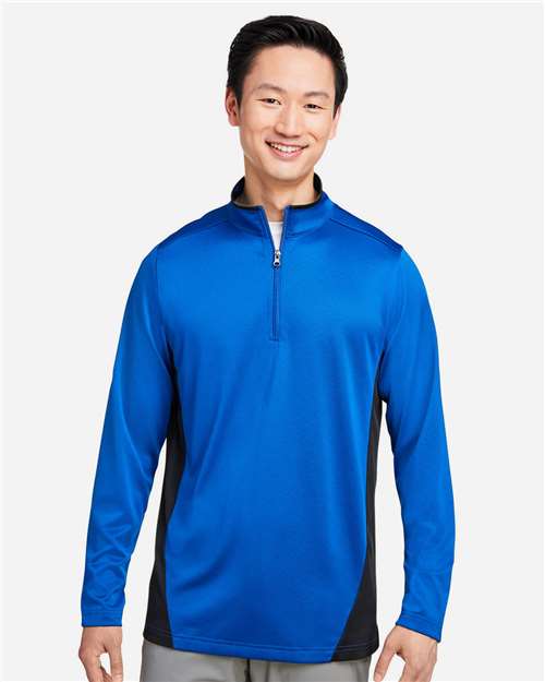 Men's Flash Snag Protection Plus IL Colorblock Quarter-Zip Pullover - True Royal/ Black