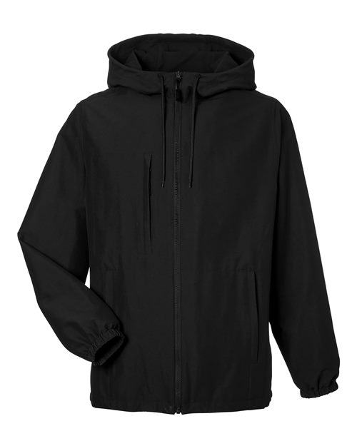 Unisex Flex Twill Hooded Jacket - Black
