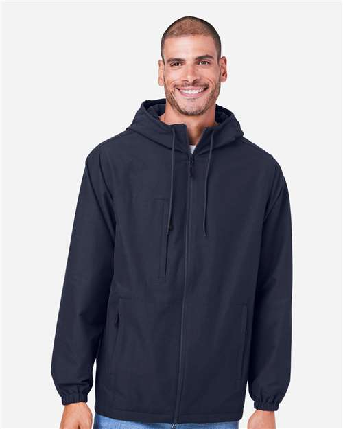 Unisex Flex Twill Hooded Jacket - Dark Navy