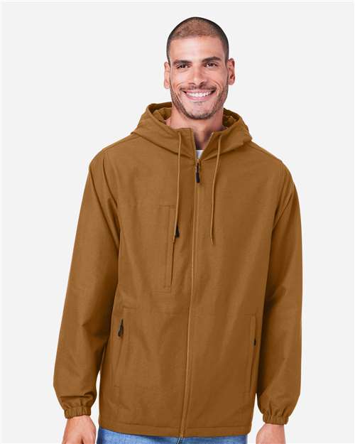 Unisex Flex Twill Hooded Jacket - Duck Brown
