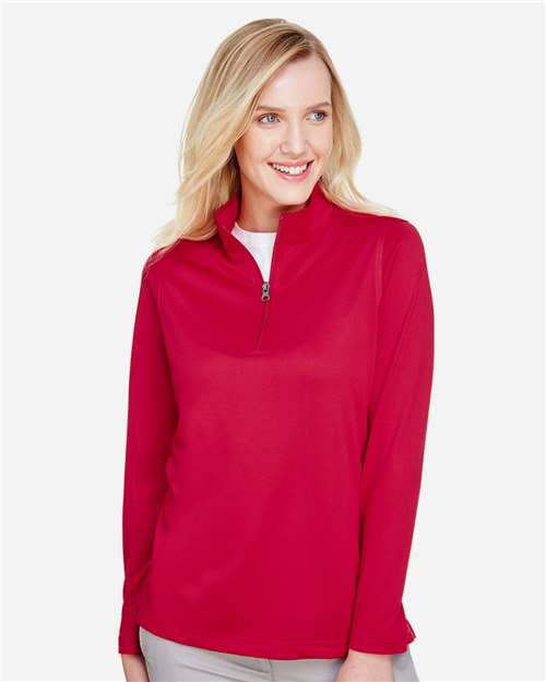 Women's Advantage Snag Protection Plus Quarter-Zip Pullover - Red