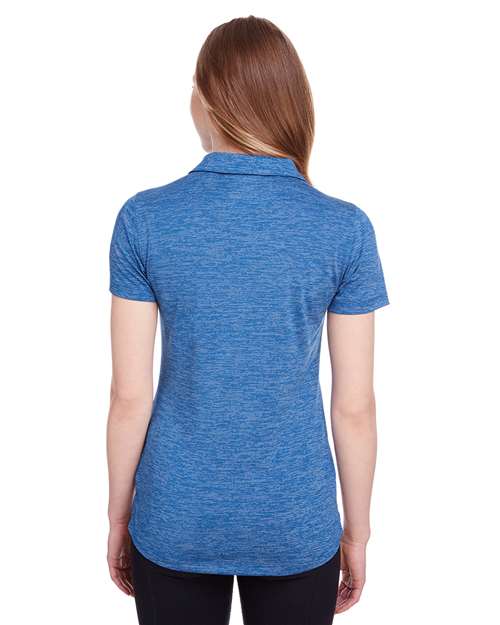 Women's Icon Heather Polo - Lapis Blue