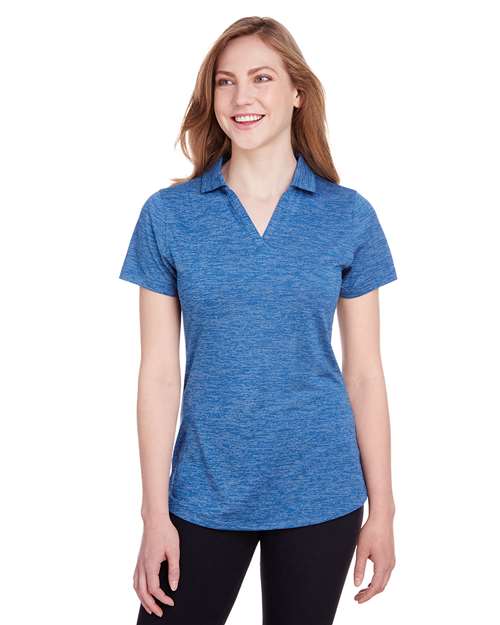 Women's Icon Heather Polo - Lapis Blue