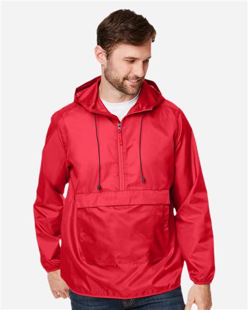 Unisex Zone Protect Packable Anorak Jacket - Sport Red