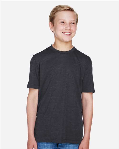 Youth Sonic Heather Performance T-Shirt - Black Heather