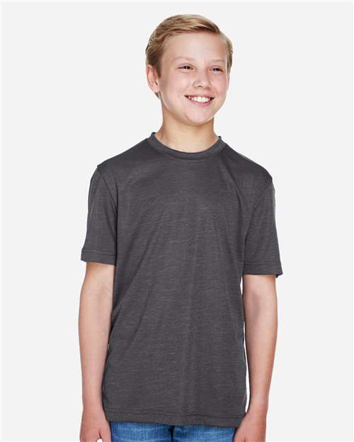 Youth Sonic Heather Performance T-Shirt - Dark Grey Heather