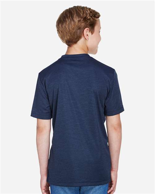 Youth Sonic Heather Performance T-Shirt - Sport Dark Navy Heather