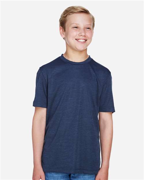 Youth Sonic Heather Performance T-Shirt - Sport Dark Navy Heather