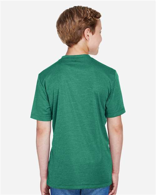Youth Sonic Heather Performance T-Shirt - Sport Forest Heather