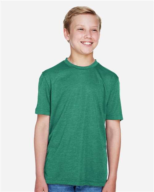 Youth Sonic Heather Performance T-Shirt - Sport Forest Heather