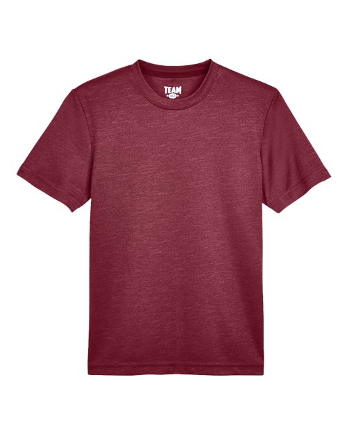 Youth Sonic Heather Performance T-Shirt - Sport Maroon Heather