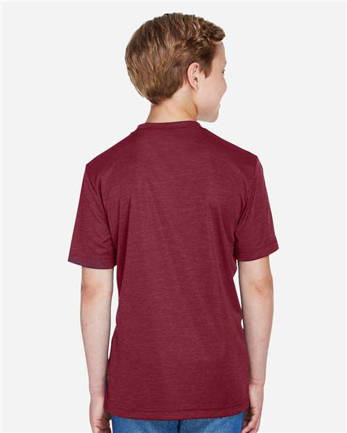 Youth Sonic Heather Performance T-Shirt - Sport Maroon Heather