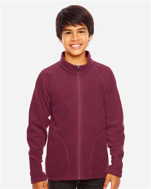 Youth Campus Microfleece Jacket - Sport Maroon