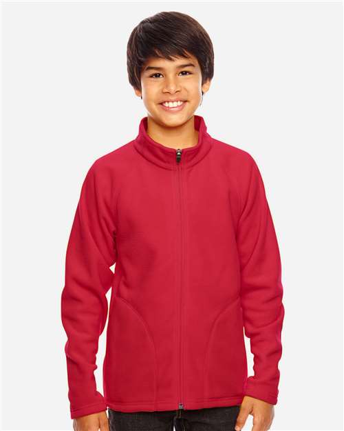 Youth Campus Microfleece Jacket - Sport Red