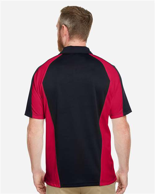 Men's Advantage Snag Protection Plus IL Colorblock Polo - Black/ Red/ Dark Charcoal