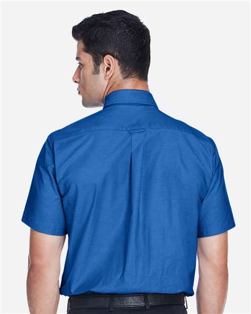 Men's Oxford Short Sleeve with Stain-Release - French Blue