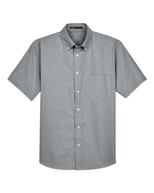 Men's Oxford Short Sleeve with Stain-Release - Oxford Grey
