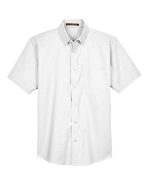 Men's Oxford Short Sleeve with Stain-Release - White