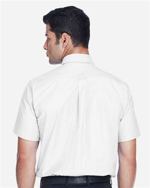 Men's Oxford Short Sleeve with Stain-Release - White