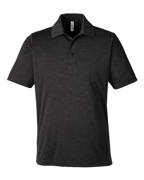 Men's Zone Sonic Heather Performance Polo - Black Heather