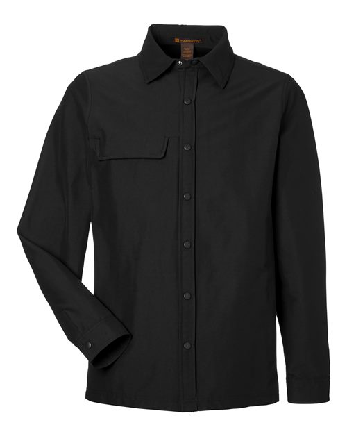 Unisex Flex Twill Overshirt Jacket - Black
