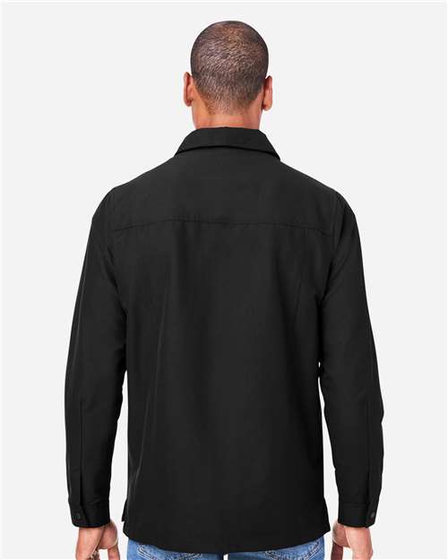 Unisex Flex Twill Overshirt Jacket - Black