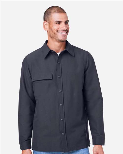 Unisex Flex Twill Overshirt Jacket - Dark Charcoal