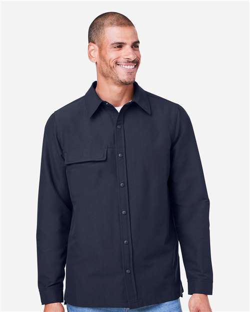 Unisex Flex Twill Overshirt Jacket - Dark Navy