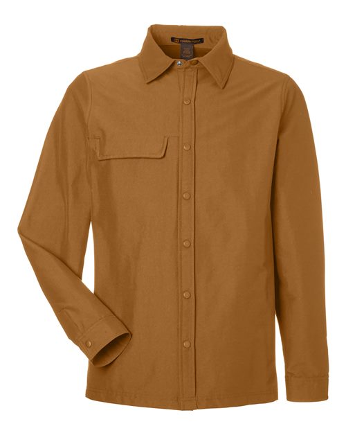 Unisex Flex Twill Overshirt Jacket - Duck Brown
