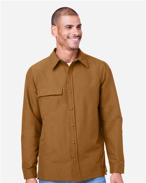 Unisex Flex Twill Overshirt Jacket - Duck Brown